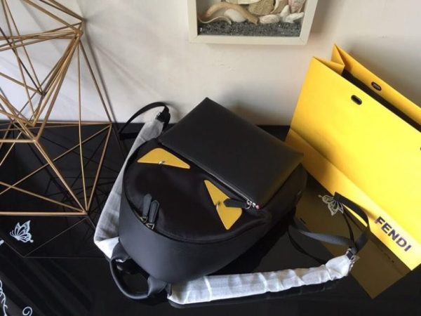 Fendi Monster Backpack Leather & Nylon - Image 5
