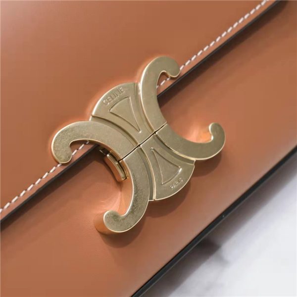 Celine Chain Shoulder Bag Triomphe 197993 Tan - Image 5