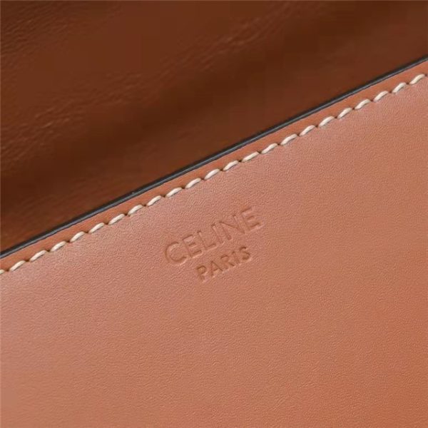 Celine Chain Shoulder Bag Triomphe 197993 Tan - Image 8