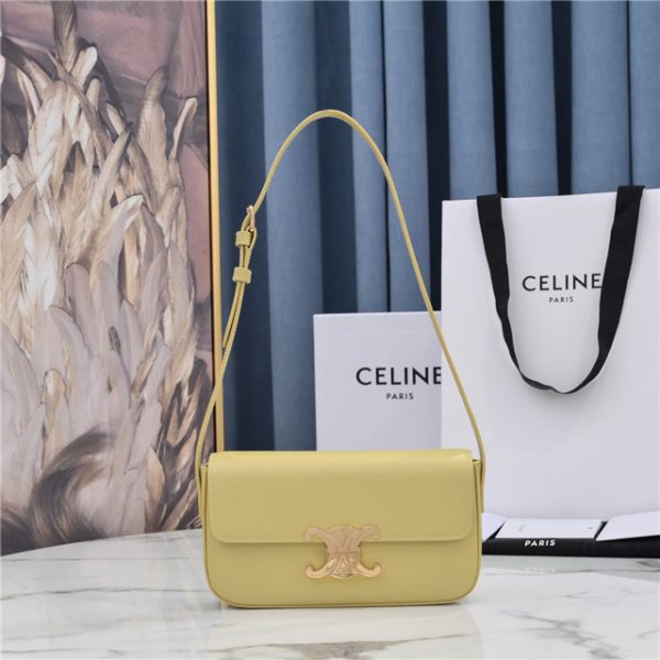 Celine Triomphe Shoulder Bag 194143 Yellow