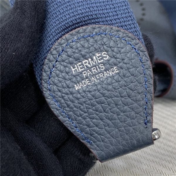 Hermes Evelyne PM Shoulder Bag 1189 Dark Blue Clemence Original leather - Image 5