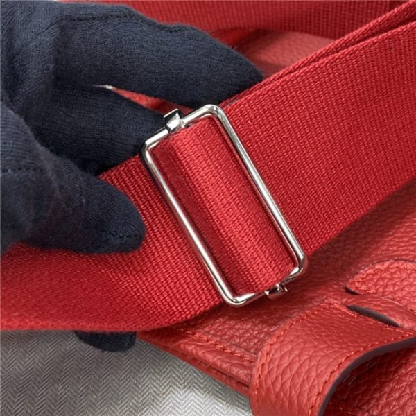 Hermes Evelyne PM Shoulder Bag 1189 Red Clemence Original leather - Image 7