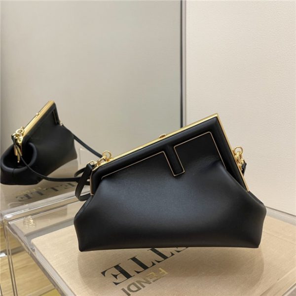 Fendi First Small 8BP129 Black Leather