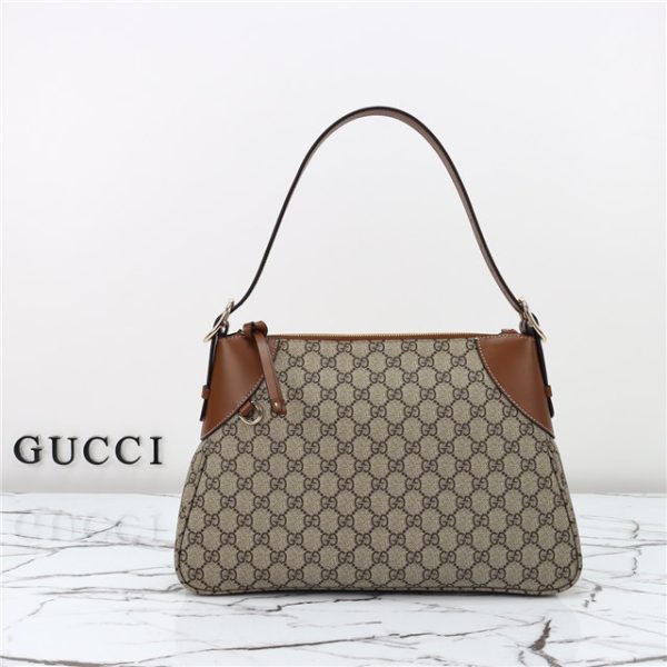 Gucci GG Emblem Large Shoulder Bag 815217 Brown