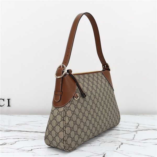 Gucci GG Emblem Large Shoulder Bag 815217 Brown - Image 9