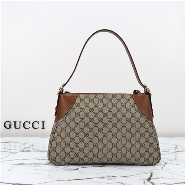 Gucci GG Emblem Large Shoulder Bag 815217 Brown - Image 8