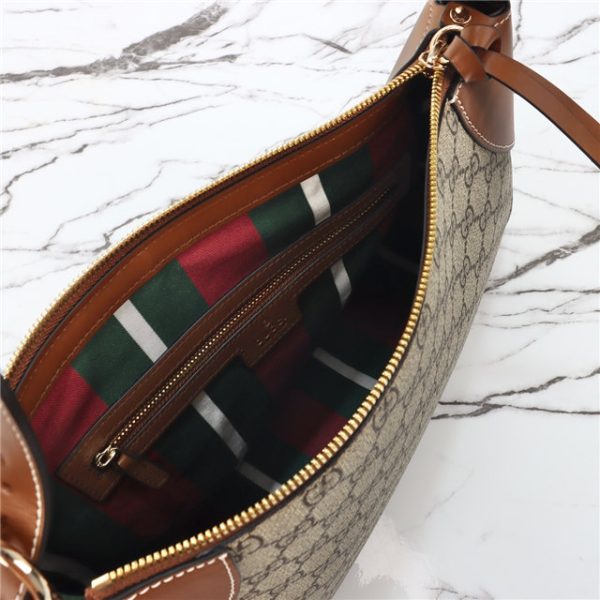 Gucci GG Emblem Large Shoulder Bag 815217 Brown - Image 3