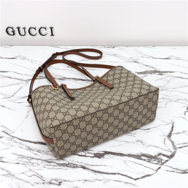 Gucci GG Emblem Small Tote Bag 815214 Brown - Image 7