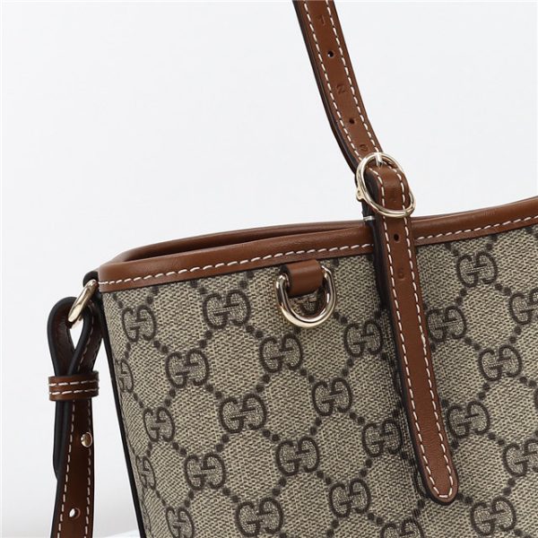 Gucci GG Emblem Small Tote Bag 815214 Brown - Image 6