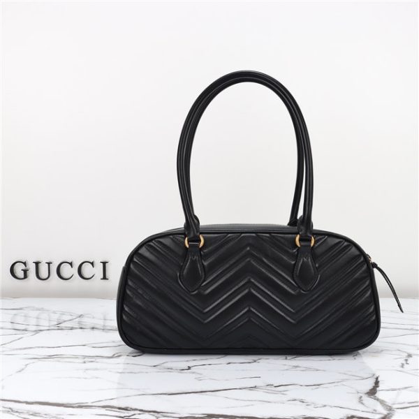 Gucci GG Marmont Medium Top Handle Bag 795218 Black - Image 8