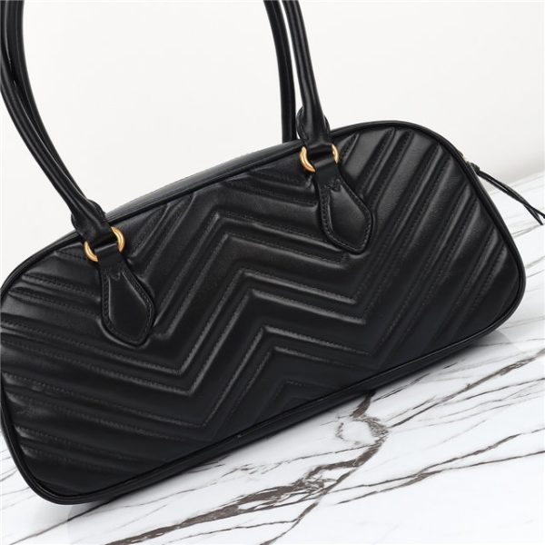 Gucci GG Marmont Medium Top Handle Bag 795218 Black - Image 5
