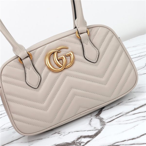 Gucci GG Marmont Small Top Handle Bag 795199 Light grey - Image 6