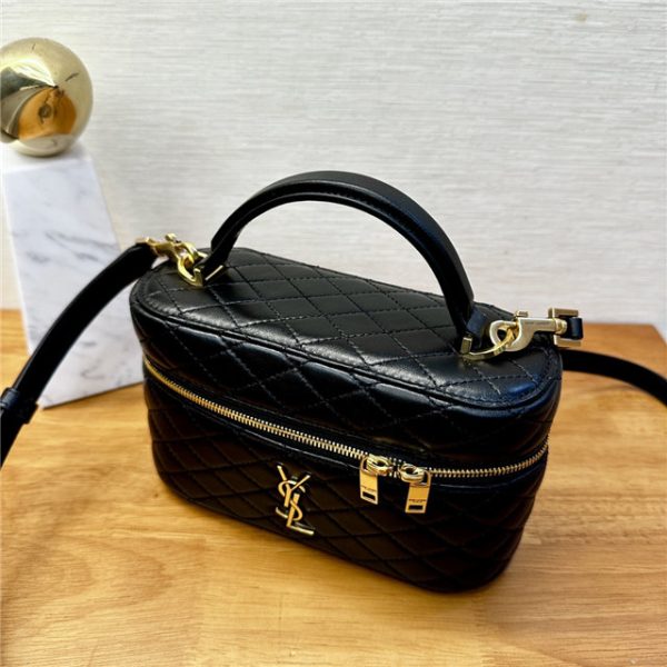 YSL Gaby Vanity Bag 766731 Black Lambskin - Image 9