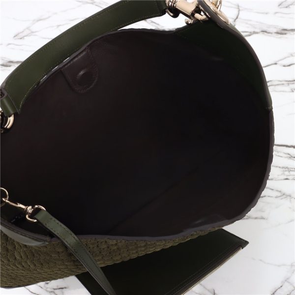 Gucci B Medium Shoulder Bag 815924 Green Suede - Image 3