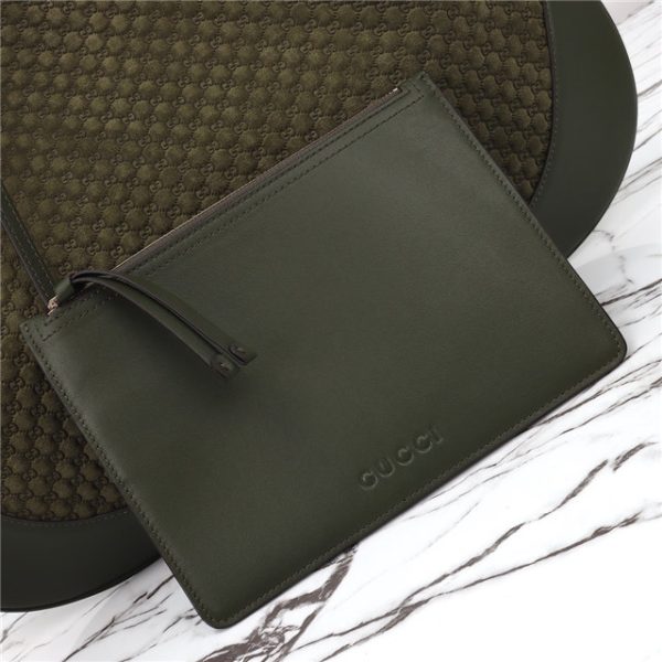 Gucci B Medium Shoulder Bag 815924 Green Suede - Image 5