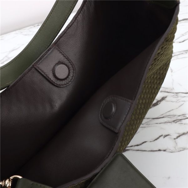 Gucci B Medium Shoulder Bag 815924 Green Suede - Image 4