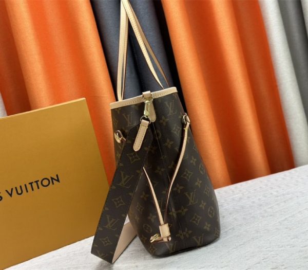 Louis Vuitton Neverfull Bandouliere Inside Out MM Tote In Monogram Canvas And Stamped Beige Textile - Image 8