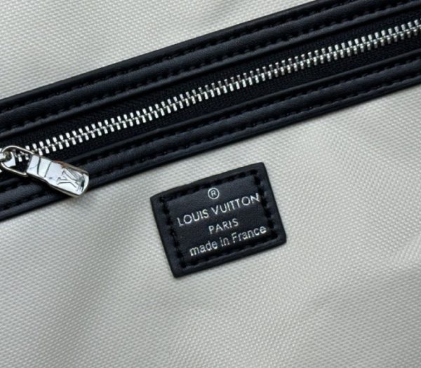 Louis Vuitton Brushed Monogram Leather Keepall Bandouliere 50 In Black - Image 6