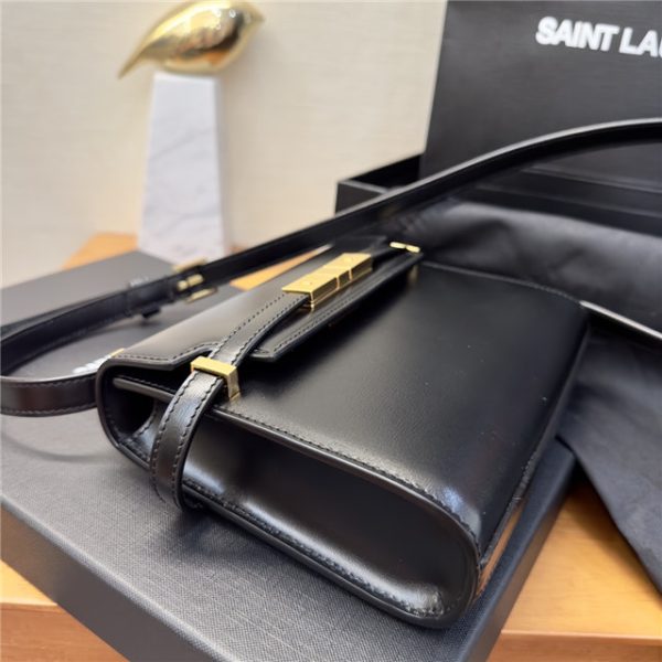 YSL Manhattan Mini Crossbody Bag 727766 Black Box Leather - Image 9