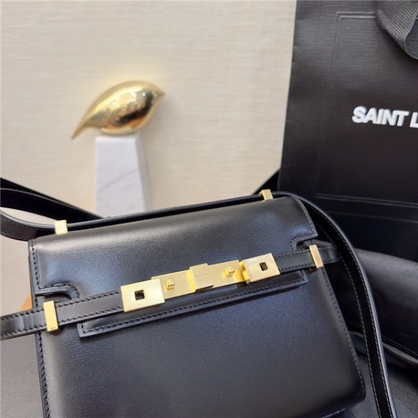 YSL Manhattan Mini Crossbody Bag 727766 Black Box Leather - Image 5