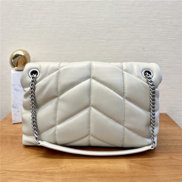 YSL Puffer Small Bag 8476 WhiteSilver - Image 9