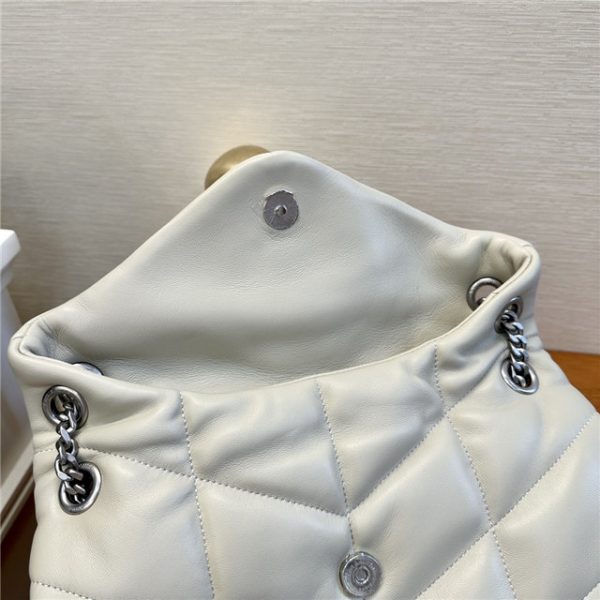 YSL Puffer Small Bag 8476 WhiteSilver - Image 4